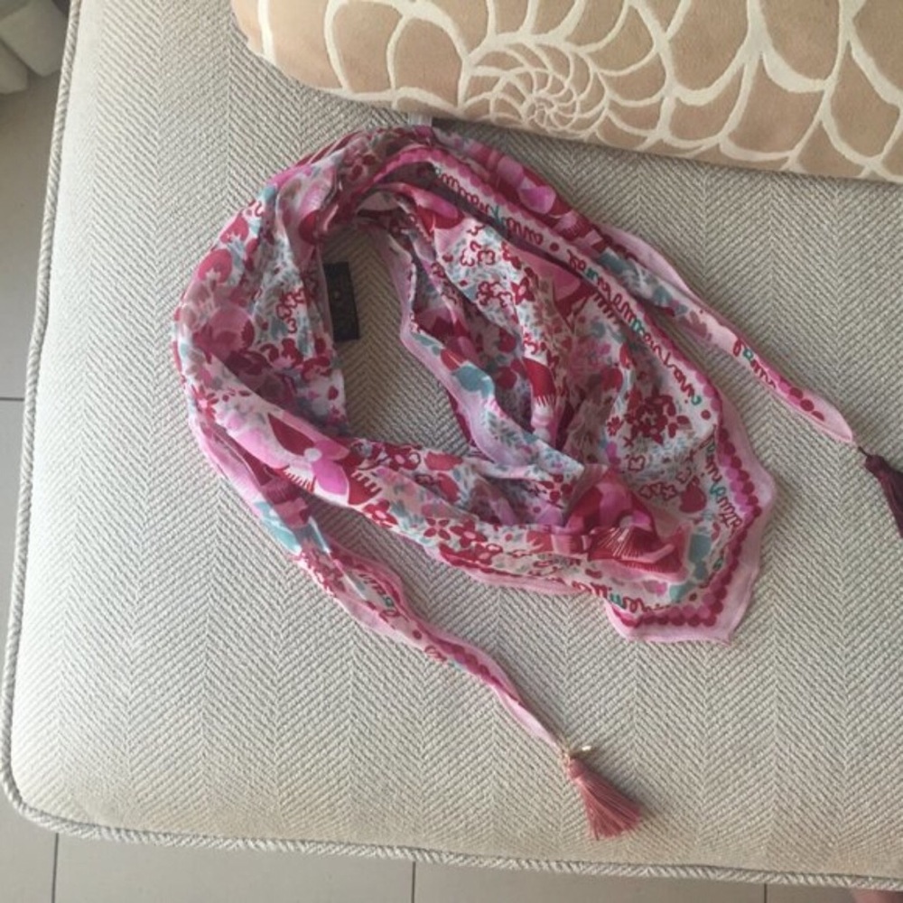 Authentic Louis Vuitton Multicolor Cotton Scarf